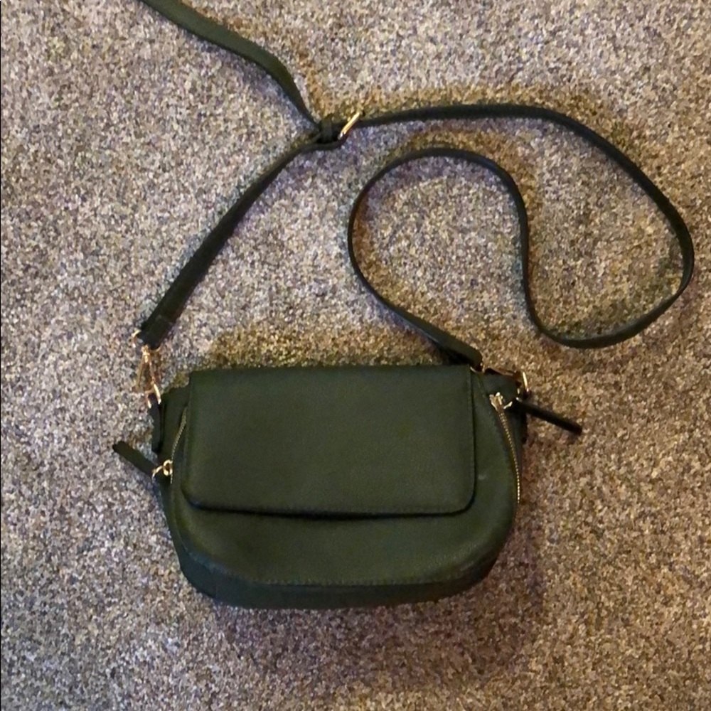 Olive green cross body purse
